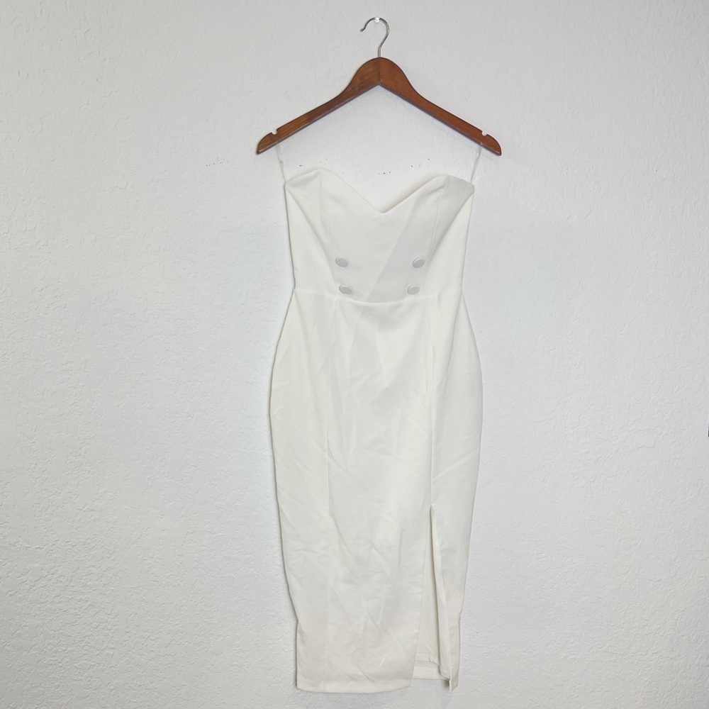 Nookie Solid Bella Strapless Side Slit Jersey Mid… - image 2